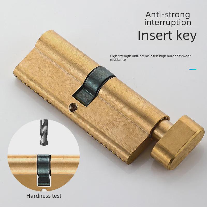 Компактный 70-миллиметровый сердечник замка из чистой меди для внутренних дверей спальни/ванной комнаты - Аксессуары для бытовой техники