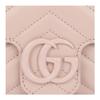 Gucci GG Marmont Monochrome Double G Logo Keychain Marmont 16 Chain Leather Flap Shoulder Crossbody Bag Super Mini Women bags 476433-AACX4-5909