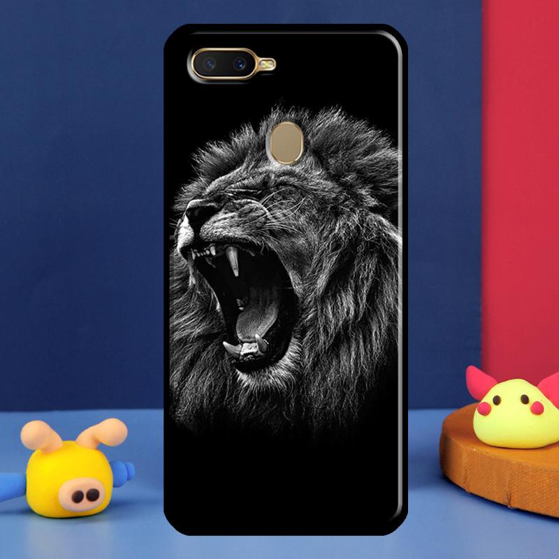 Арт Лев Чехол для телефона Oppo A54 A57 S A78 A58 A98 A5 A9 A91 A15 A16 A17 A52 A72 A76 A96 A74 A94 A77