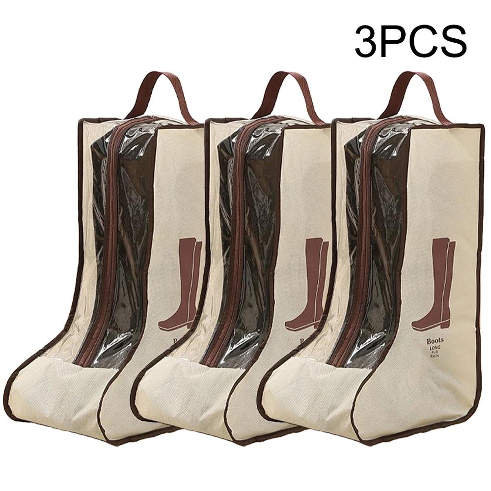 1pc/3pcs/5pcs Shoe Dust-Proof Bag, Travel Transparent Dust-Proof Shoe Cover, Large-Capacity Waterproof Portable Boot Storage Bag