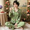 Cartoon animation pajamas women's autumn explosion long sleeves trousers comfortable loungewear imitation cotton casual suit