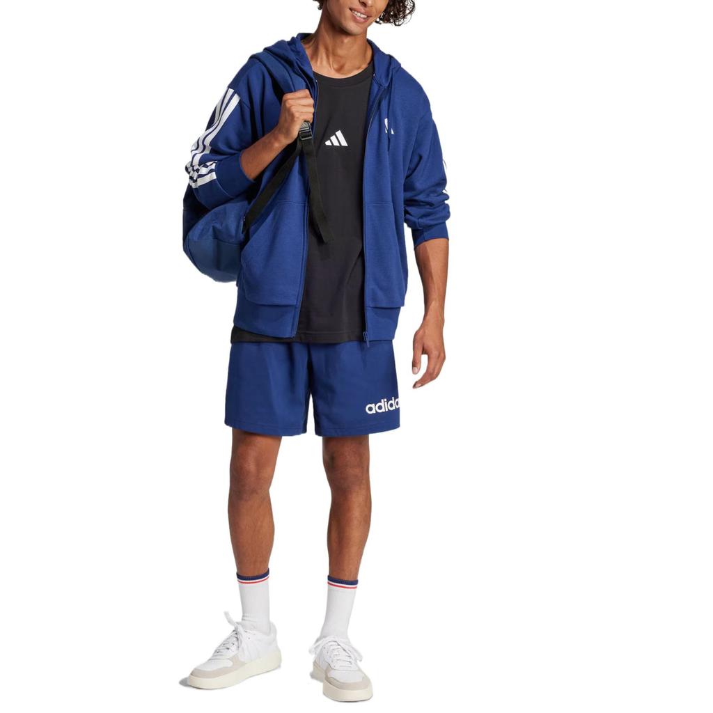 adidas ШОРТЫ ESSENTIALS LINEAR Повседневные шорты Мужские Темно-синий/Белый JE9013