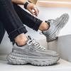 Men's Shoes Fashion Trend Mesh Breathable Thick Bottom Shoes Outdoor Anti-slip Comfortable Sneakers Casual Running Shoes White Shoes