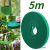 5 м * 10 мм зеленый садовый ремень для растений, нейлоновый ремень для растений, крепежная лента, крючок и петля, опорные фитинги для намотки из бамбука и ротанга