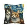 Van Gogh Wheat Field with Cypresses Square Pillow Cases Oil Painting Cushion Cover Customized Decor Pillowcase for Home xcm