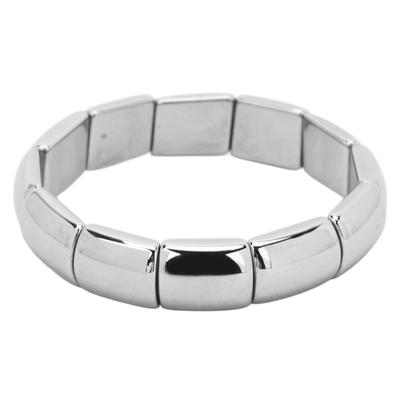 Терагерцовый браслет, прямоугольные бусины, эластичный браслет, женский и мужской браслет, подарок, целебный камень