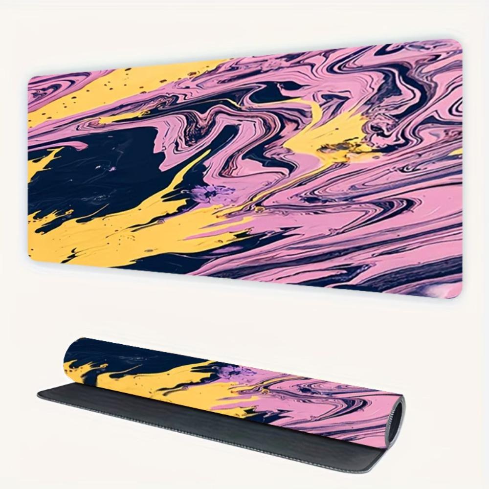 Largesized Light Red And Yellow Graffiti Table Mat Desk Accessories Desk Organizers And Trays Alfombrillas Para Escritorio