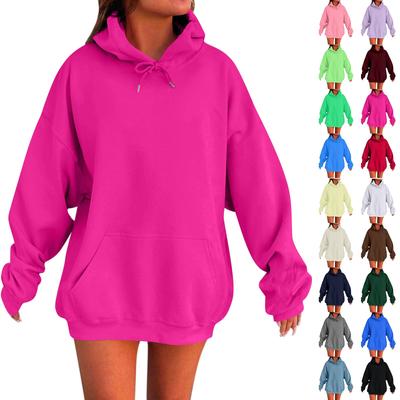 Женская толстовка с длинными рукавами, свободная, с заниженными плечами, с капюшоном, из плюша