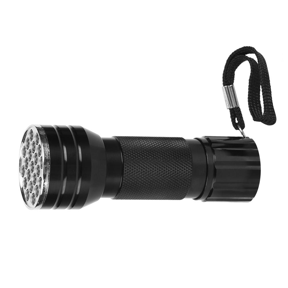 Ультрафиолетовый 21 светодиодный фонарик из алюминиевого сплава, мини-фонарик для скорпионов и домашних животных