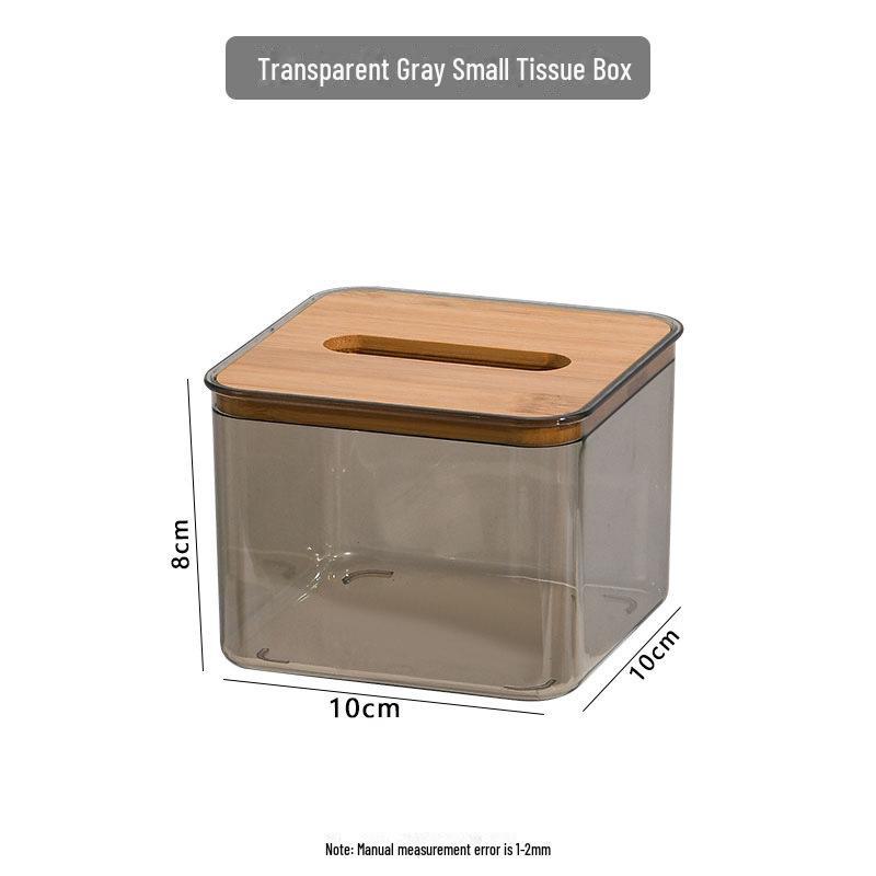 Прозрачная бамбуковая коробка для салфеток — креативный держатель для салфеток с индивидуальным логотипом