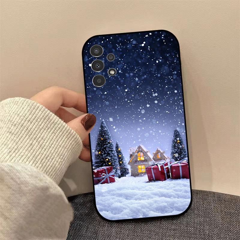 Рождественский чехол для телефона Samsung Galaxy A22 A32 A52 A13 A23 A33 A53 A14 A24 A34 A54 4G 5G Мягкий силиконовый защитный чехол из ТПУ
