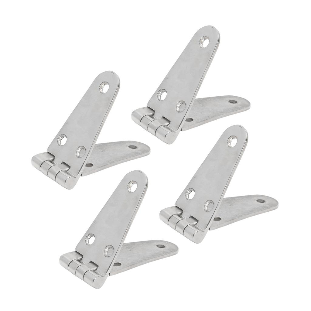4Pcs Door Hinges 316 Stainless Steel Marine Grade for Boat Cabinet Hatch RVs 6 Holes Hardware