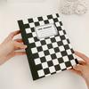 Обложка для папки А5 в клетку Kpop 3-дюймовый альбом для фотокарточек с фотографиями айдолов Поки Скрапбук Книга для хранения Сменные внутренние страницы Принадлежности