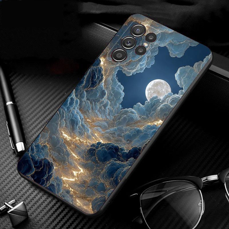 Чехол для телефона «Ночь с луной и звездами» для Samsung Galaxy S25 S24 S23 S22 S21 Ultra S24 S23 S22 S21 S25 Plus S24 S25 FE