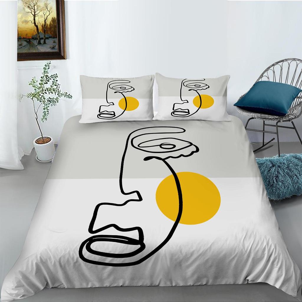 3D модный креативный комплект постельного белья для дома, комплект постельного белья для спальни, одеяло и наволочка, комплект постельного белья, полноразмерный домашний интерьер AU/EU/US