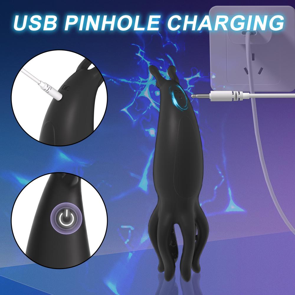 Тренажер для стимуляции головки полового члена Вибратор для мужчин Тренажер для задержки пениса Длительная мастурбация Массажер Вибрационный Тренировка выносливости Секс-игрушка