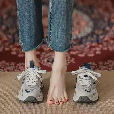 Туфли Pops на толстой подошве, женская обувь, весна и лето, повышенная высота, туфли Gump, повседневные кроссовки в гонконгском стиле Hundred