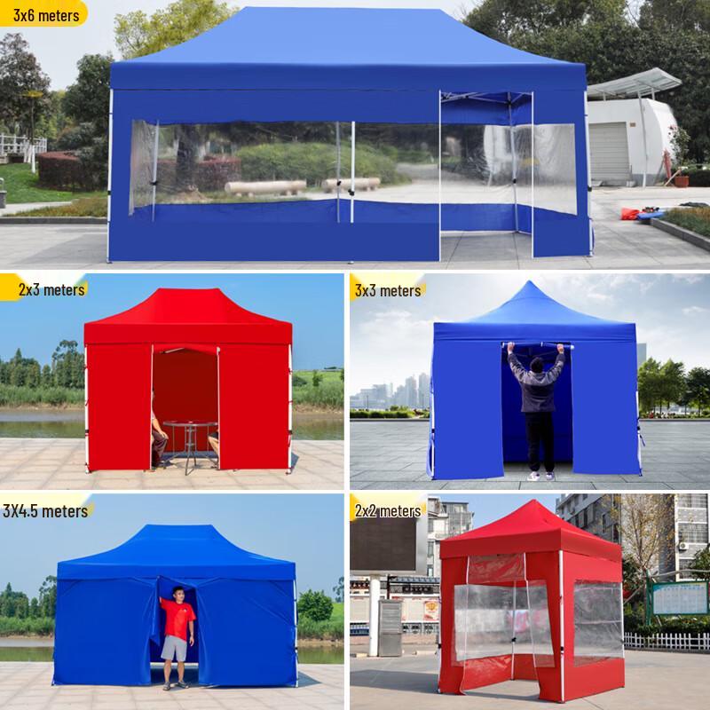OEING Foldable Rainproof Canopy Tent with Sidewalls