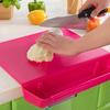 Акриловая разделочная доска 2-в-1 с пазом для контейнера для продуктов, утолщенная разделочная доска для приготовления пищи, кухонный аксессуар, можно мыть в посудомоечной машине
