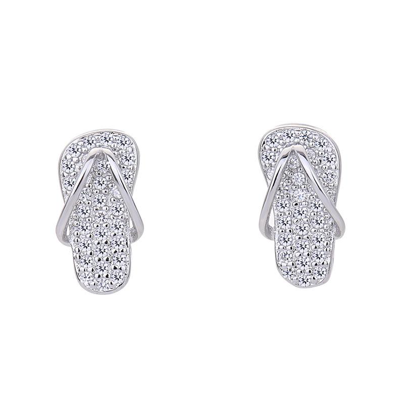 Серьги Шлепанцы для Женщин Простые Золотые Серьги