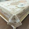 European Style PVC Gilded Table Mat Waterproof Scald Resistant Rectangular Dining Table Cloth Unwashed Plastic Coffee Table Case