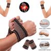 1Pair Copper Wrist Guard Professional Sports Fitness Wrist Brace Support Wrist Protector Elastic Knitted Compression Wristband