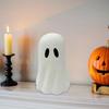 Фигурка призрака на Хэллоуин, жуткая маленькая белая статуэтка призрака из смолы, настольное украшение для дома на Хэллоуин, для украшения полок и столов.