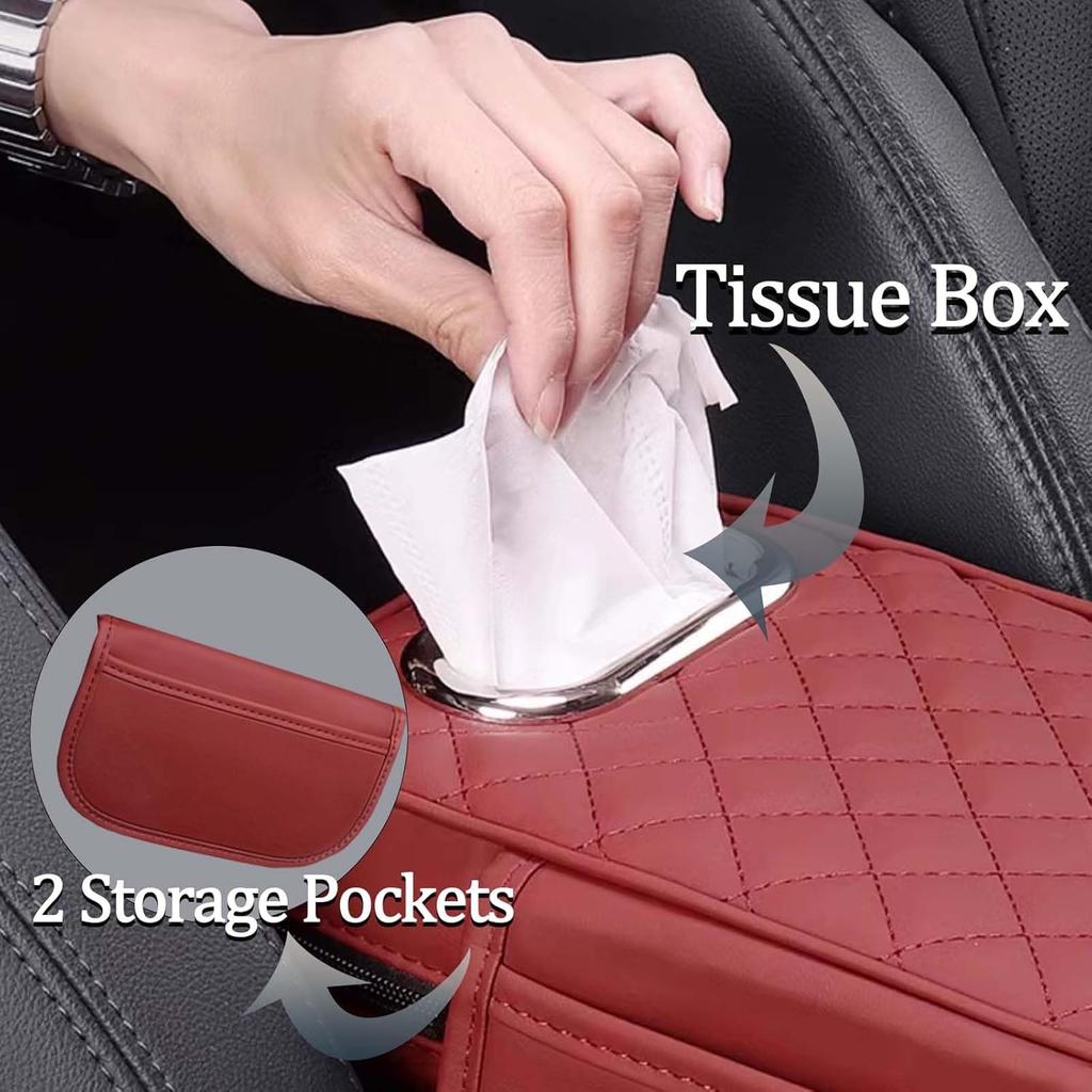 Подлокотник из пеноматериала с эффектом памяти для Volkswagen VW Taigo Touran Tiguan CC Beetle Passat Jetta B6 B7 B8, чехлы на центральную консоль с отделением для салфеток и