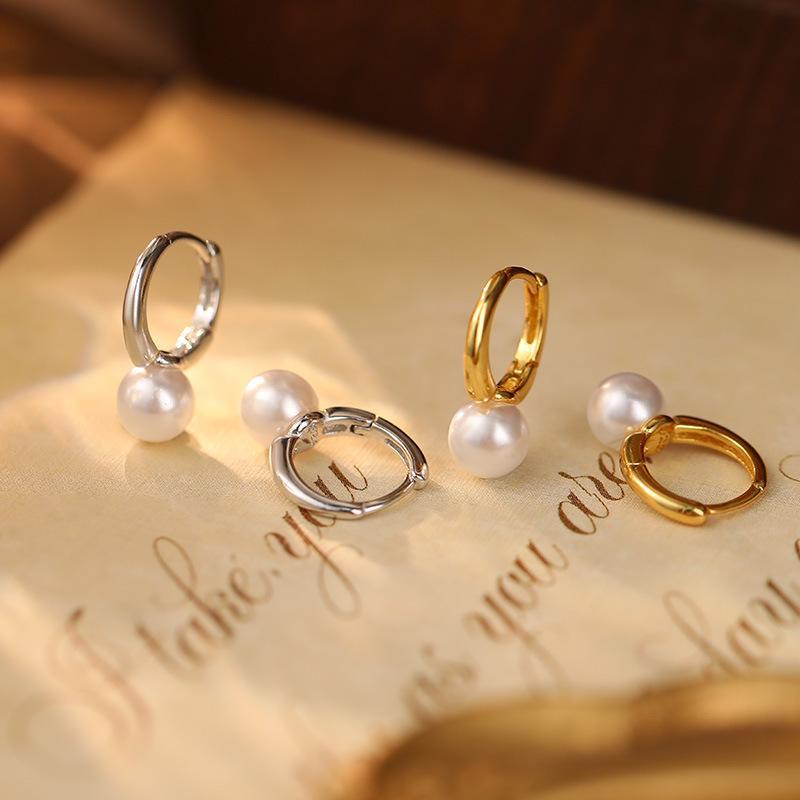 Серьги с жемчугом Banyan Tree S925 из серебра: Элегантный и модный стиль знаменитостей для женщин