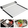 Foldable Dish Drainer Roll Up Dish Drying Rack Dish Drainer Shelf Organizer Tableware Plate Storage Rack Kitchen Accessories