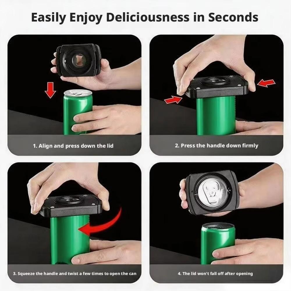 Handheld Manual Can Opener Smooth Edge Can Lid Remover Beer Soda Can Cutter for Home