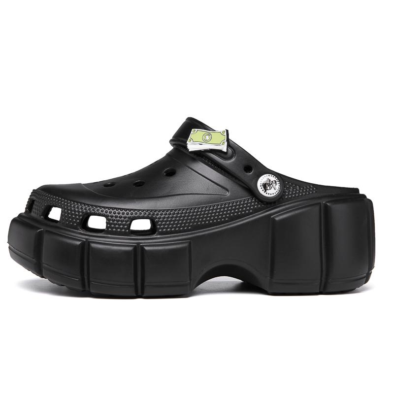 Летние женские увеличивающие высоту модные нескользящие женские сандалии из ПВХ высотой 4 см