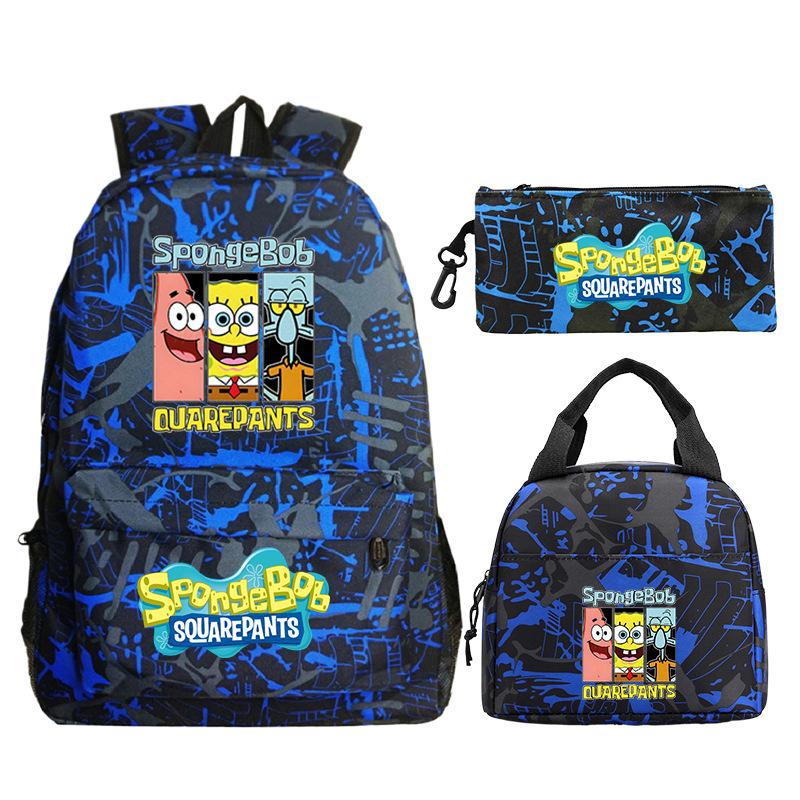 Campus Trend Leisure Children'S Animation Backpack Lightweight Large Capacity Primary And Secondary School Student School Bag Set