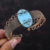 Hemimorphite Bangle Gemstone Copper Cuff Bracelet Wire Wrapped Bangle Adjustable Cuff Copper Wire Wrap Jewelry Handmade Bangle Gift For Mom