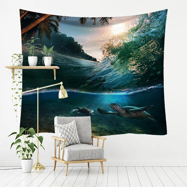 Отпуск с видом на море узор спальня гостиная гобелен украшение стены дома гобелен