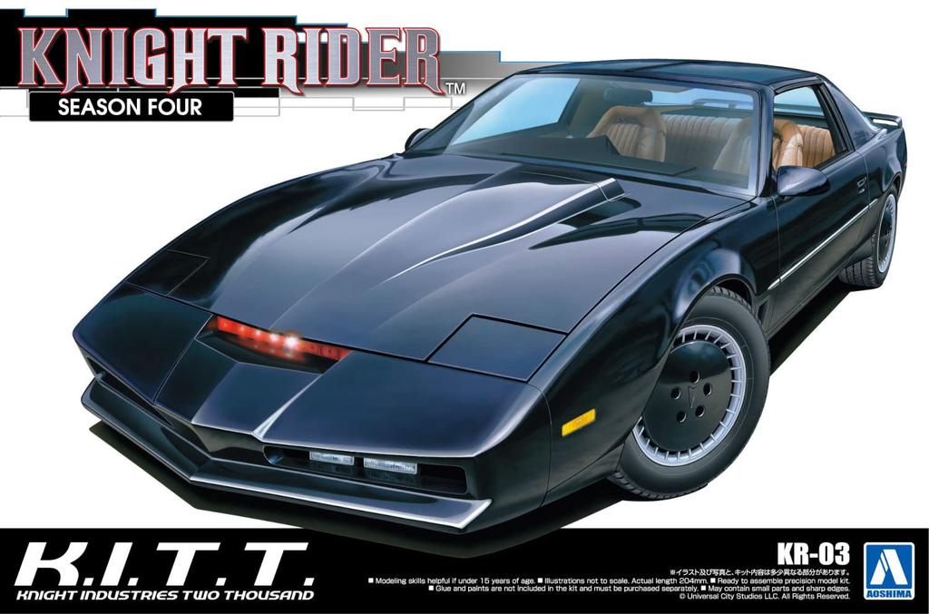 Aoshima Bunka Kyozai Movie Mecha Series Knight Rider Knight 2000 Season IV Scale Plastic Model KR-03 K.I.T.T. 1/24