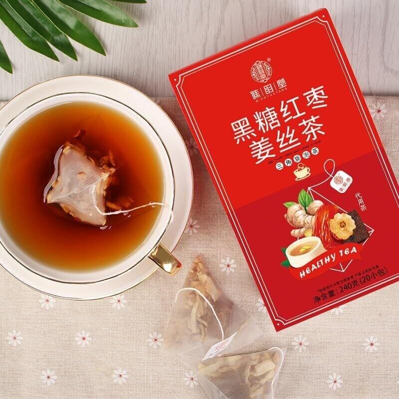 Ginger Tea Black Sugar Red Dates Eight Treasure Blend 240g 20 Sachets