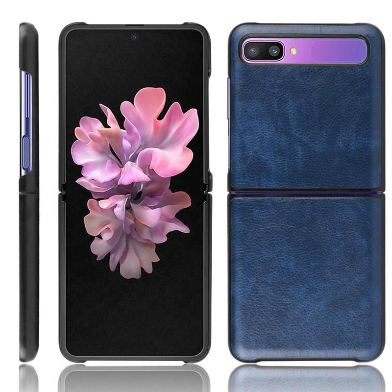 Suitable for Samsung Galaxy Z Flip phone case with lychee leather texture protective cover, Samsung Zflip phone case