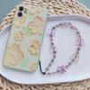 Новый кулон в виде чехла для телефона, подвеска в виде бабочки с кристаллами, цепочка для телефона, чехол для телефона из бисера, кулон