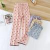 2025 Women's New Spring and Autumn Sleeping Pants 100% Cotton Knitted Closing Long Pants Large Size Summer Thin Loose Home Pants