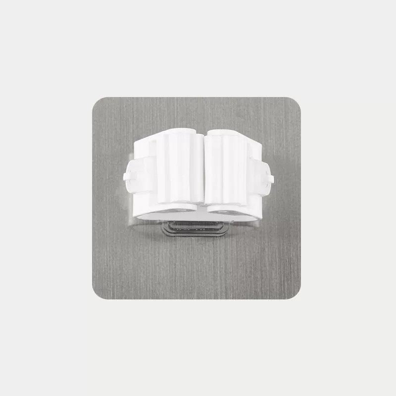 Настенная стойка для швабры без перфорации с крючком и наклейкой для ванной комнаты