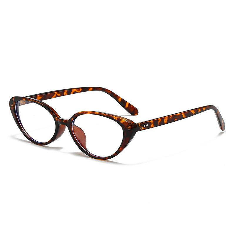 Cat's eye simple flat mirror anti-blue light fashion trend glasses frame women's Internet celebrity small frame anti-ultraviolet glasses frame