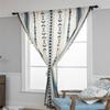 Богемная оконная занавеска для спальни с кисточками из хлопка и льна, винтажная занавеска в стиле кантри в стиле бохо, черно-белая