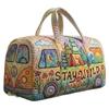 Short Distance Bus 3d Digital Sponge Print Travel Bag With Polyester Fabric For Leisure Travel