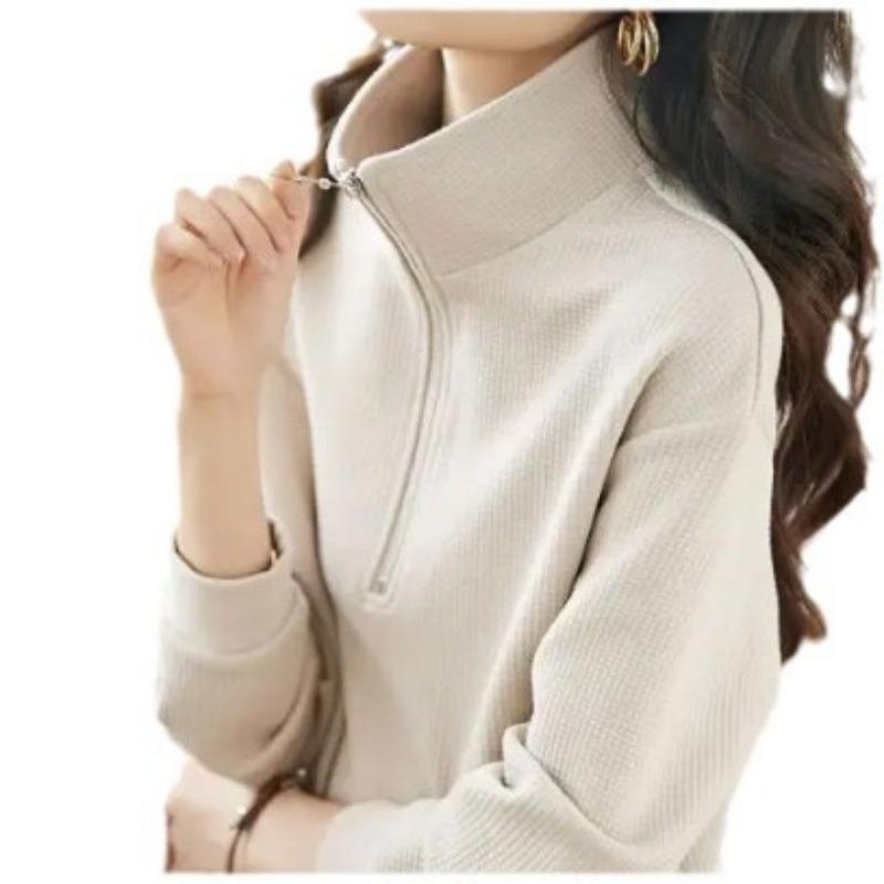 Повседневный спортивный костюм женский осенний простой толстовка с лацканами эластичный пояс длинные брюки костюм