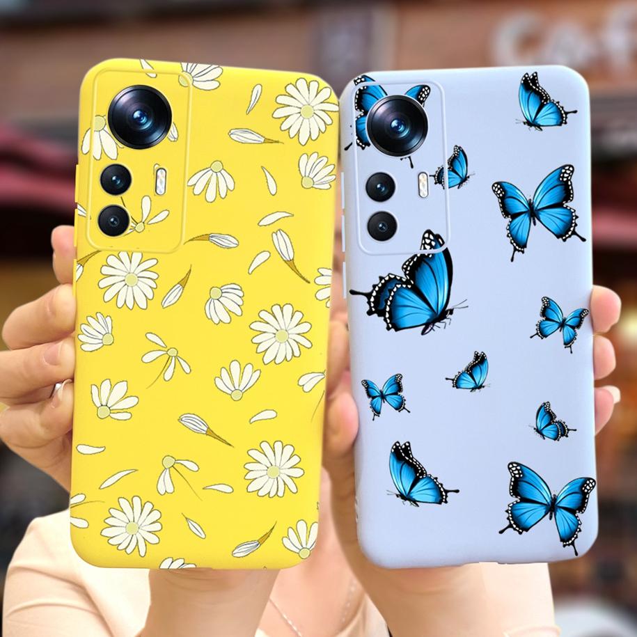 For Xiaomi 12T Pro Case 2022 Cute Sunflower Pretty Girls Cover Silicone Soft Phone Case For Xiaomi Mi12T Mi 12T Pro Cover Bumper