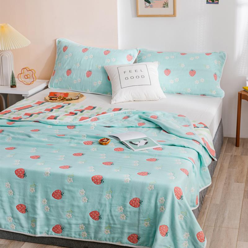 New Pure Cotton Six Layer Gauze Towel, Duvet Sheet, Double Air Conditioning Blanket, Annual All Cotton Sofa Towel, Seasonal Lunch Break Blanket