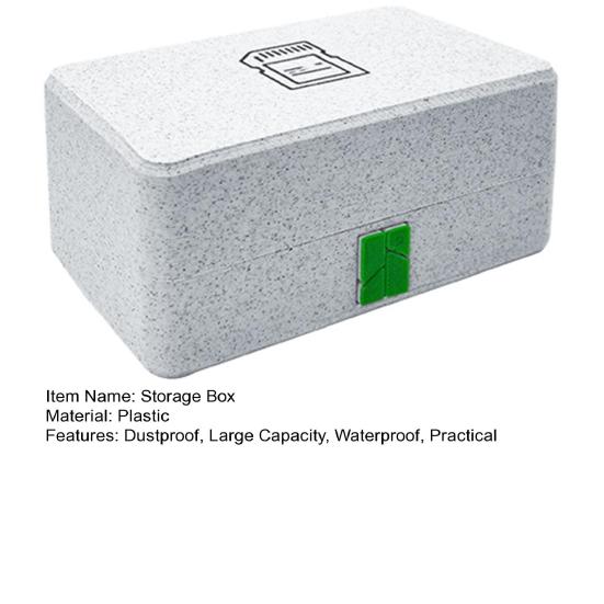 Memory Card Storage Box Large Capacity Waterproof Shock Resistant Lightweight Portable SD Card Carrying Box Holder