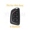 6 Buttons TPU Car Key Case Cover for 2020 2021 2022 2023 Cadillac Escalade Remote Key Shell Fob Whith Keychain Car Accessories