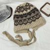 Autumn and winter warm Merad knitted hat wool blend bag hat hood versatile wool hat oblique span bag cold hat